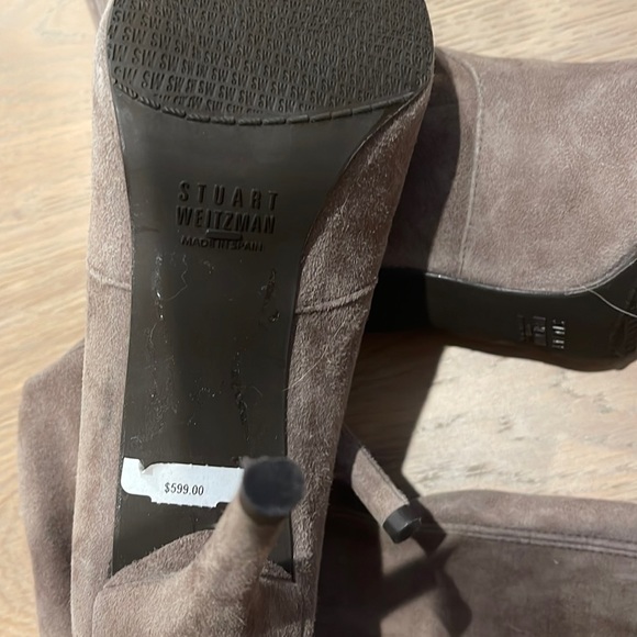 Stuart Weitzman Tall Taupe Suede Boots - Picture 3 of 5